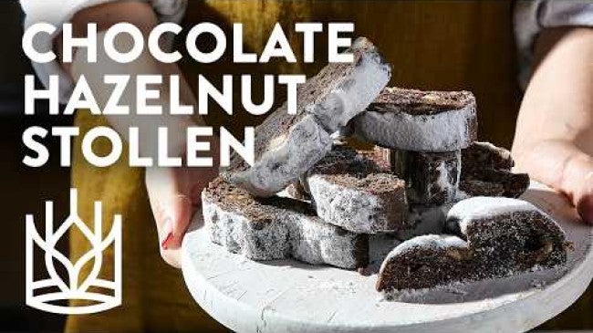 Click to open a video entitled Chocolate-Hazelnut Stollen
