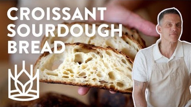 Click to open a video entitled Croissant Sourdough Bread