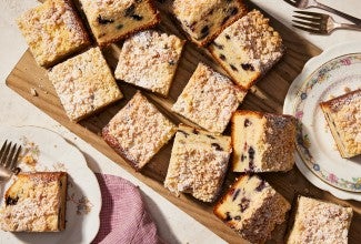 Sweet Corn and Blueberry Coffee Cake